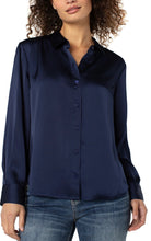 Load image into Gallery viewer, Ainsley Button Down Silk Like Woven Shirt