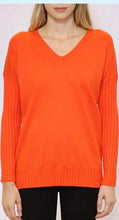 Load image into Gallery viewer, V-neck Boyfriend Knit Sweater in Various Colors