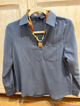 Load image into Gallery viewer, Devon Light Blue V Neck Long Sleeve Top