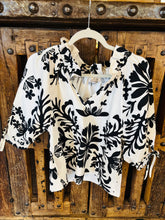 Load image into Gallery viewer, Best Selling Eloise Top with Ruffle Neck and 3/4 Sleeves