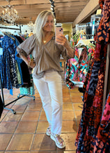 Load image into Gallery viewer, Best Selling Eloise Top with Ruffle Neck and 3/4 Sleeves