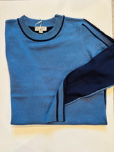 Load image into Gallery viewer, Carly Brown and Black or Blue and Navy Color Block Sweater