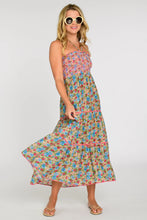 Load image into Gallery viewer, Cleo Convertible Dress or Skirt in Soft Blue Cottage Gardern Print
