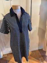Load image into Gallery viewer, Bailey Navy with White Stripe Short Sleeve Dress
