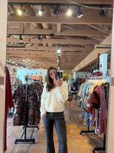 Load image into Gallery viewer, Revel V Neck Fluffy Ivory Sweater