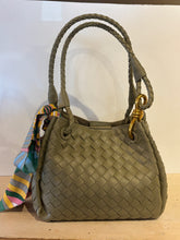 Load image into Gallery viewer, Waverly handbags with Woven Detail with Short Handle and crossbody Strap included