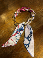 Load image into Gallery viewer, Phone Wristlett with Gold Chain and Assorted Scarfs