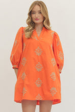 Load image into Gallery viewer, Jenny Embroidered 3/4 Sleeve Swing Dress in 3 Colors