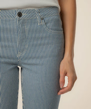 Load image into Gallery viewer, Kelsey Navy/Ivory Striped High Rise Fab Ab Jean