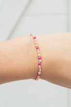 Load image into Gallery viewer, Kristen Gold Beaded Bracelet with Vairous Colorful Accents