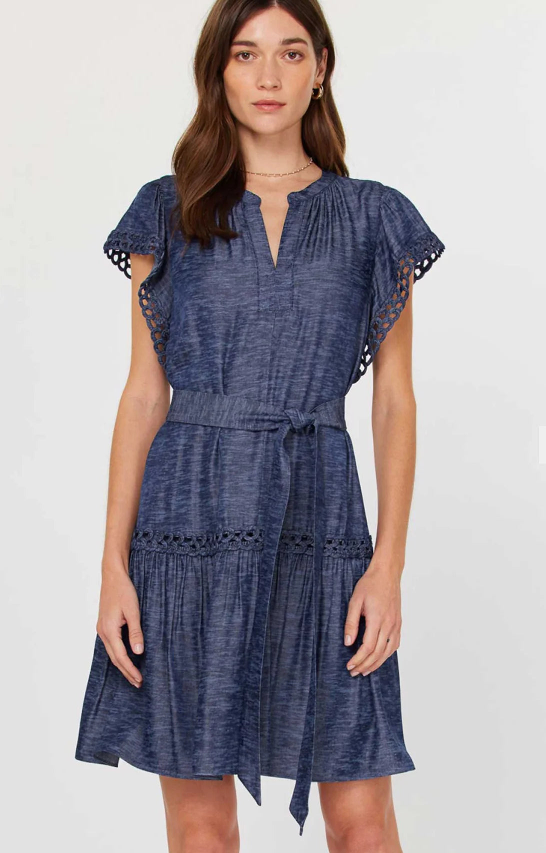 Marine Navy Knit Top with Faux Leather Sleeves Christy M Boutique