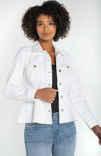 Load image into Gallery viewer, Trucker Denim Peplum Jean Jacket