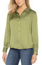 Load image into Gallery viewer, Ainsley Button Down Silk Like Woven Shirt