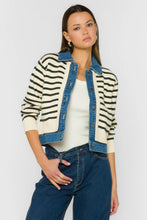 Load image into Gallery viewer, Francis Sweater with Denim Trim Jacket
