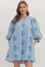 Load image into Gallery viewer, Jenny Embroidered 3/4 Sleeve Swing Dress in 3 Colors