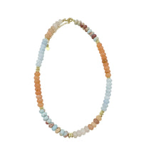 Load image into Gallery viewer, Kerry 18" adjustable 18k gold plated and natural stone beaded necklaces