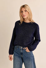 Load image into Gallery viewer, Lilly Knitted Navy Iridescent Sweater