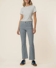 Load image into Gallery viewer, Kelsey Navy/Ivory Striped High Rise Fab Ab Jean