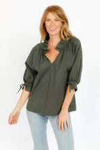 Load image into Gallery viewer, Best Selling Eloise Top with Ruffle Neck and 3/4 Sleeves