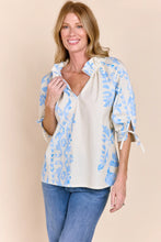 Load image into Gallery viewer, Best Selling Eloise Top with Ruffle Neck and 3/4 Sleeves