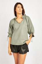 Load image into Gallery viewer, Best Selling Eloise Top with Ruffle Neck and 3/4 Sleeves