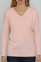 Load image into Gallery viewer, V-neck Boyfriend Knit Sweater in Various Colors