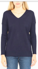 Load image into Gallery viewer, V-neck Boyfriend Knit Sweater in Various Colors