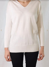 Load image into Gallery viewer, V-neck Boyfriend Knit Sweater in Various Colors