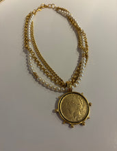 Load image into Gallery viewer, Nova 3 Strand Coin Necklace
