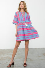 Load image into Gallery viewer, Janet Tassle Tie Patterned Knit Dress
