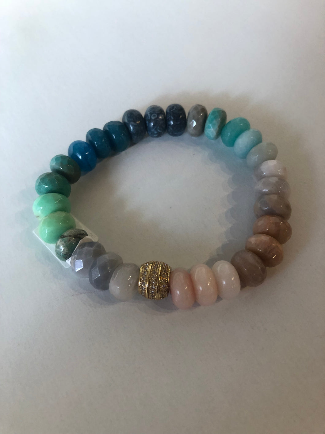 Reesa Hand Beaded Gemstone Bracelet