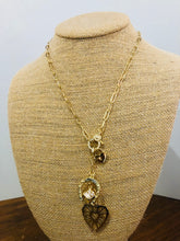 Load image into Gallery viewer, Roxy Paperclip Chain Necklace with Dangling Charms
