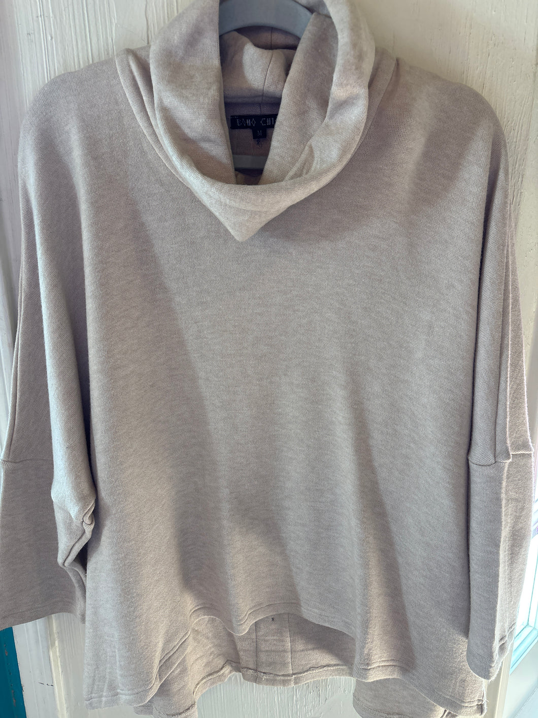 Toni Cowl Neck 3/4 Sleeve Top with Buttons in The back