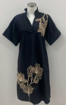 Load image into Gallery viewer, Luna Embroidery Floral Collared Short Sleeve Dress
