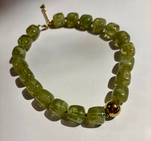 Load image into Gallery viewer, Boxie Big Square Chunky 16" Necklaces with Round Gold bead and 2" extender
