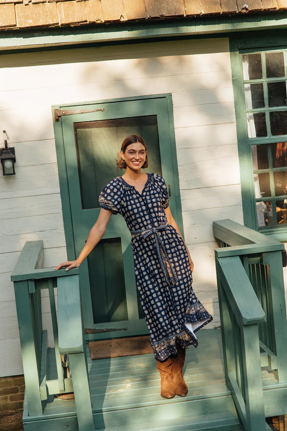 Grenadine Flora Navy Paisley Dress