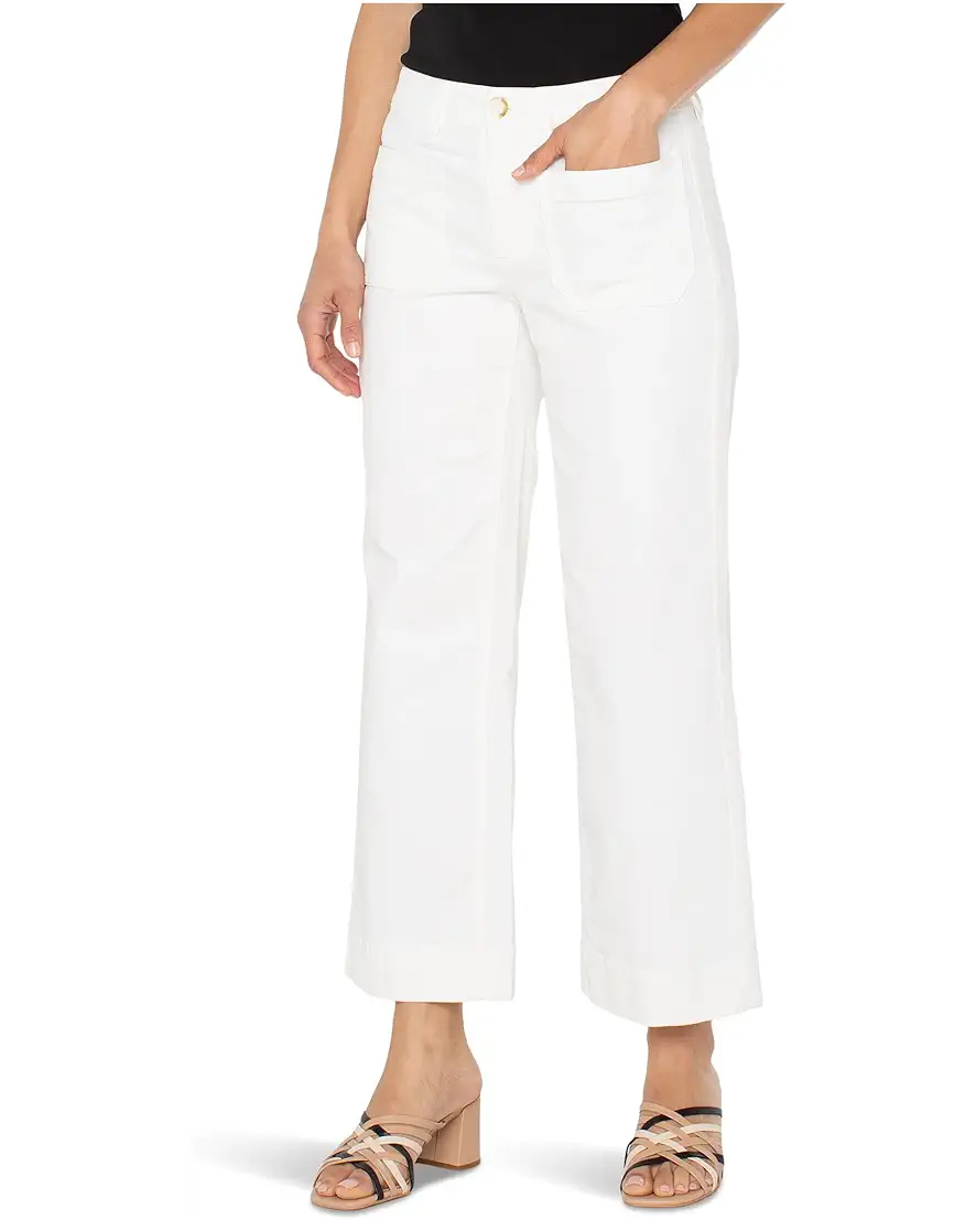 Marsha Vintage White Corduroy wide Leg Pant