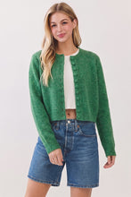 Load image into Gallery viewer, Kimie Button Down Long Sleeve Cardigan - Pink &amp; Green
