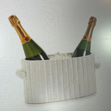 Load image into Gallery viewer, White Ceramic Faux Bamboo Center Piece/Wine Bucket
