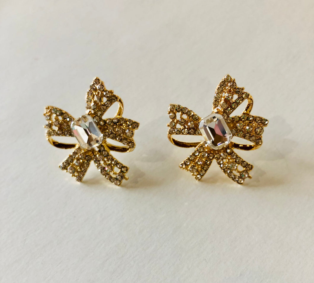 Lucy CZ Bow Earrings