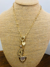 Load image into Gallery viewer, Roxy Paperclip Chain Necklace with Dangling Charms
