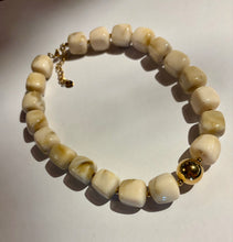 Load image into Gallery viewer, Boxie Big Square Chunky 16" Necklaces with Round Gold bead and 2" extender
