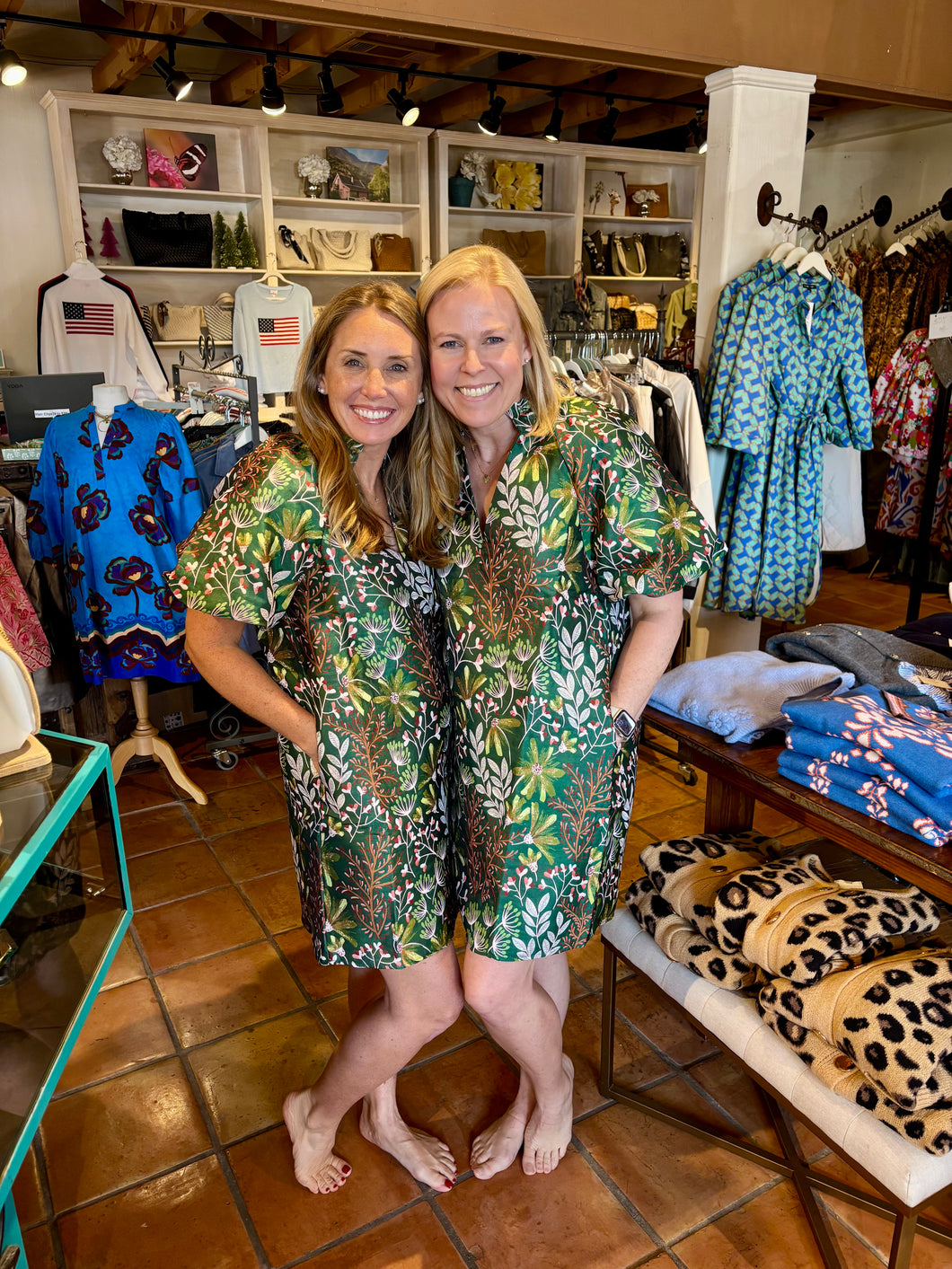 Brittany Puff Sleeve Green Silk like Dress