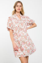 Load image into Gallery viewer, Fran Pink and Yellow Floral Puff Sleeve Dress
