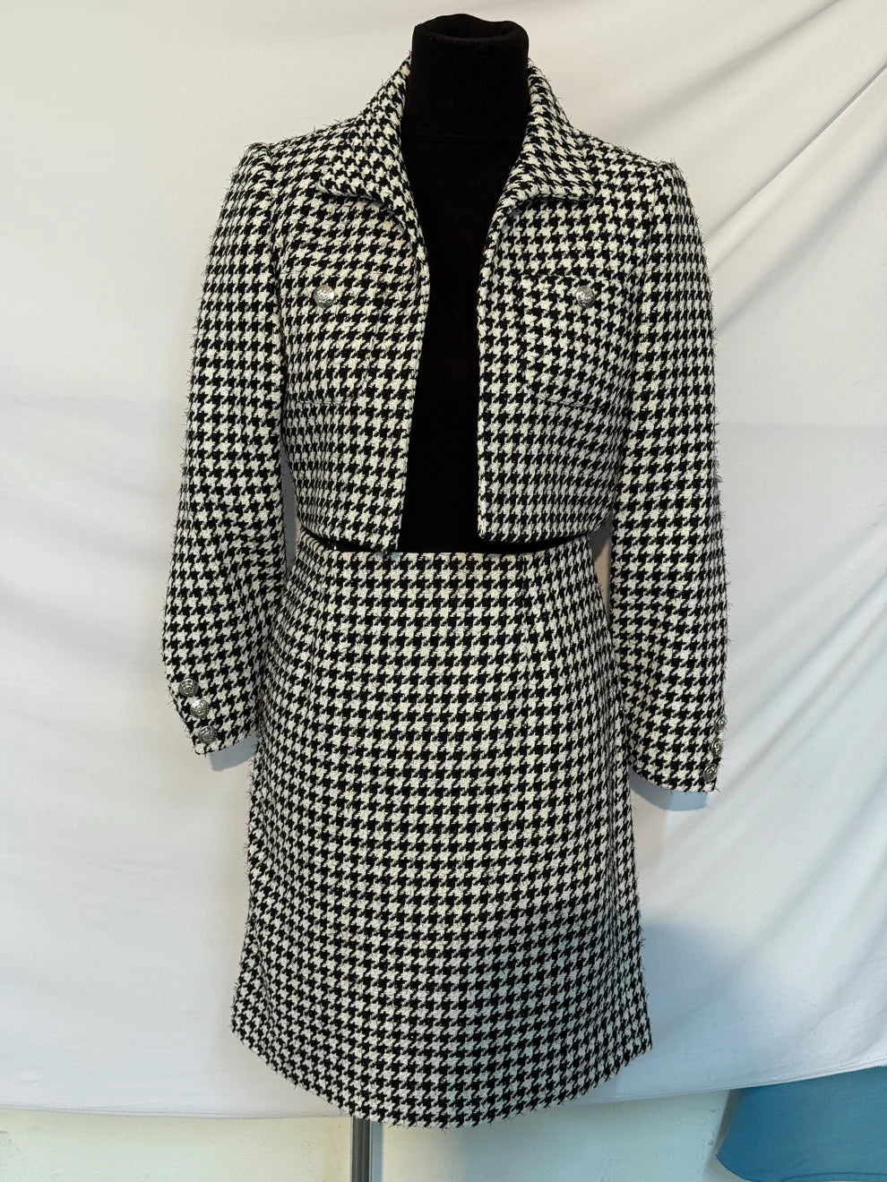 Chelsea Black and White Checkard Jacket and Dress