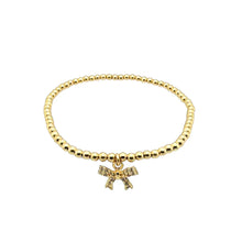 Load image into Gallery viewer, Fay assorted Gold bead bracelet with Charm

