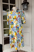 Load image into Gallery viewer, The Leah Lemon Print Short Dress with V Neck
