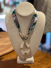 Load image into Gallery viewer, Carly Gold Nuggets and Stone Charm Scarf Necklaces
