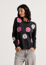 Load image into Gallery viewer, Carly Flower Pop Crew Neck lightweight  Sweater
