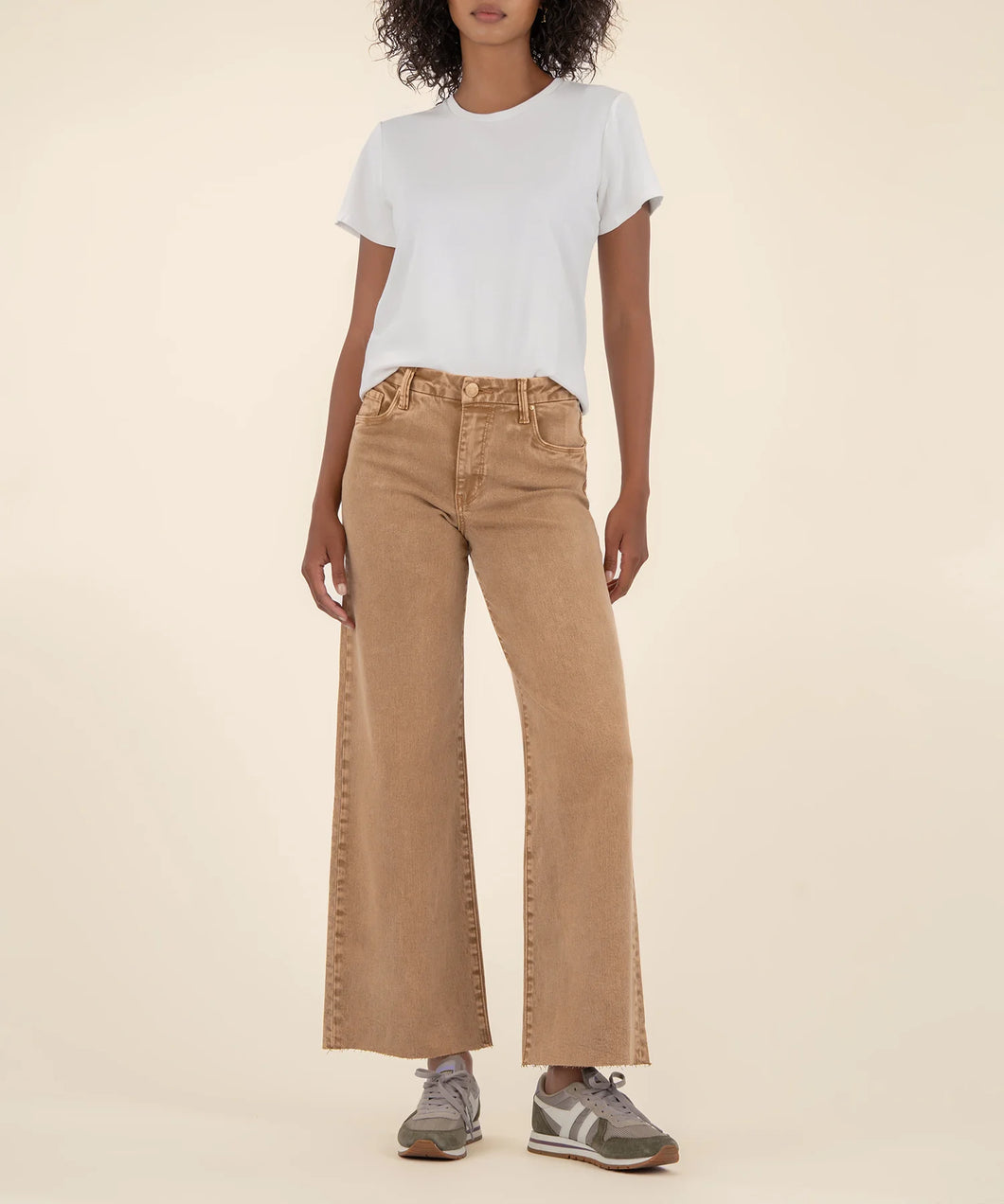 Meg Chestnut High Rise Fab Ab Wide Leg Jean